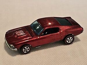 HOT WHEELS REDLINE 1968 HONG KONG RED CUSTOM MUSTANG W BROWN INT MINT WITH ISSUE