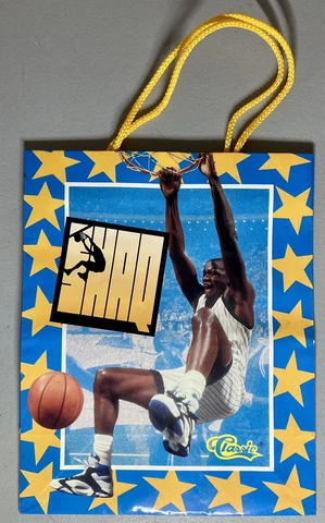 Vintage 1994 Hallmark ￼￼Shaquille O’neal SHAQ Classic BBall Sturdy Gift Bag Rare Cover