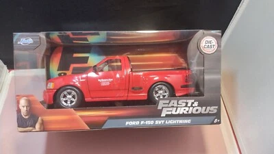 Fast & Furious Ford F-150 SVT Lightning Truck Red Diecast 1:24 Scale Jada New - Image 1 of 3