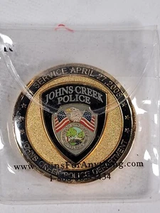 USA Georgia Johns Creek Police Officer Service Münze - Bild 1 von 3