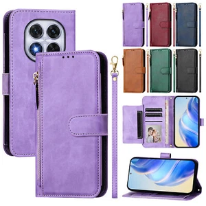 For Xiaomi 15 Poco F7 Pro Redmi Note 14 13 Flip Zipper Wallet Leather Case Cover - Picture 1 of 96