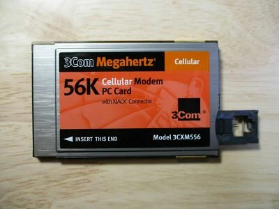 3com Megahertz 3CXM556 56K Cellular Modem PC Card PCMCIA xjack - Image 1 of 2
