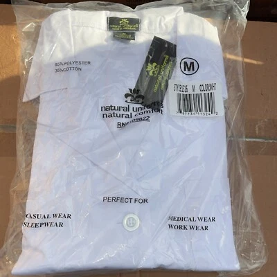 LAB COAT Natural Uniforms  LARGE Medical White Long Unisex Lab Coat NEW - Image 1 of 3