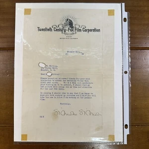 Simone Simon signed handsigniert 1938 handgeschriebener Brief 20th Century Fox - Bild 1 von 10