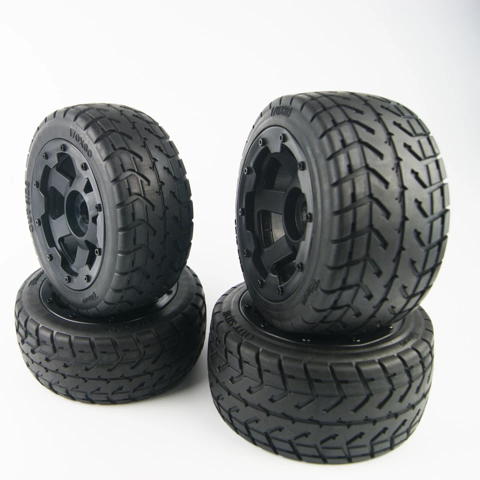 Front rear on road tires wheels for HPI Rovan KM baja 5b 5t buggy 170 x 60 80mm - Image 1 of 1