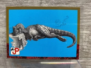 1993 Topps Jurassic Park Trading Card #84 Sleeping Tyrannosaurus - Picture 1 of 2