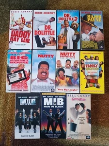 Comedy VHS lot Dr. Doolittle Nutty Professor Men In Black Major Payne Big Momma - Picture 1 of 4