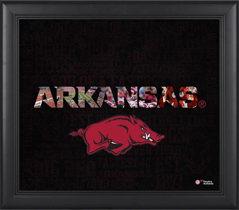 Arkansas Razorbacks Framed 15x17 Team Heritage Collage - Fanatics Cover