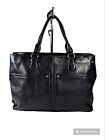 Cole Haan Black Pebbled Leather Tote Crossbody Bag Purse Silver Hardware