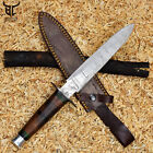 Handmade Damascus Steel Hunting/Bowie/Dagger Knife - Rose Wood Handle - A-150