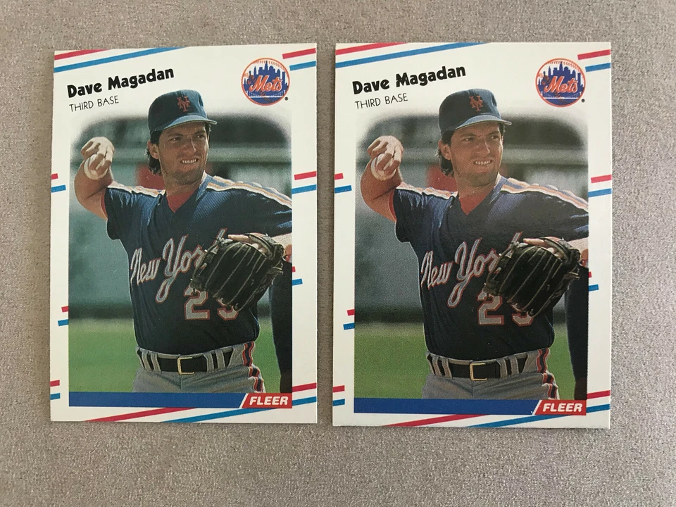 2 1988 Fleer Baseball Cards #141 Dave Magadan New York Mets NmMt Free Shipping! - Image 1 of 1