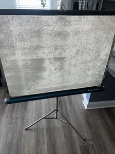 Vintage Radiant Leader Projector Screen 38x40  shown in pics.  no case - Picture 1 of 5