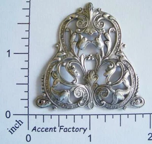 Hallazgo de joyería de filigrana ornamentado de plata mate 24844 - Imagen 1 de 1