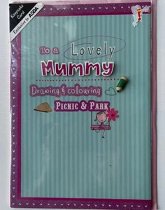 Mother’s Day Card To Lovely Mummy Drawing & Colouring Picnic & Park Mummy & Me - Picture 1 of 2