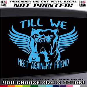 American Bully Pitbull Angel Wings Dog Decal Sticker In Loving Memory RIP Car - Bild 1 von 4