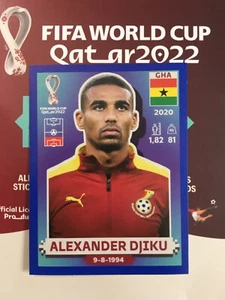 ALEXANDER DJIKU, GHANA TEAM, BLUE PANINI STICKER WORLD CUP QATAR 2022 #GHA7 - Picture 1 of 1