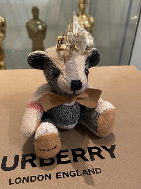 Burberry - Thomas Vintage check teddy-bear key holder Beige - The Corner