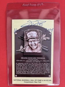 2014 HOF Yellow Postcard, Frank Thomas, White Sox, HOF, Auto w/HOF 2014, PSA - Picture 1 of 3
