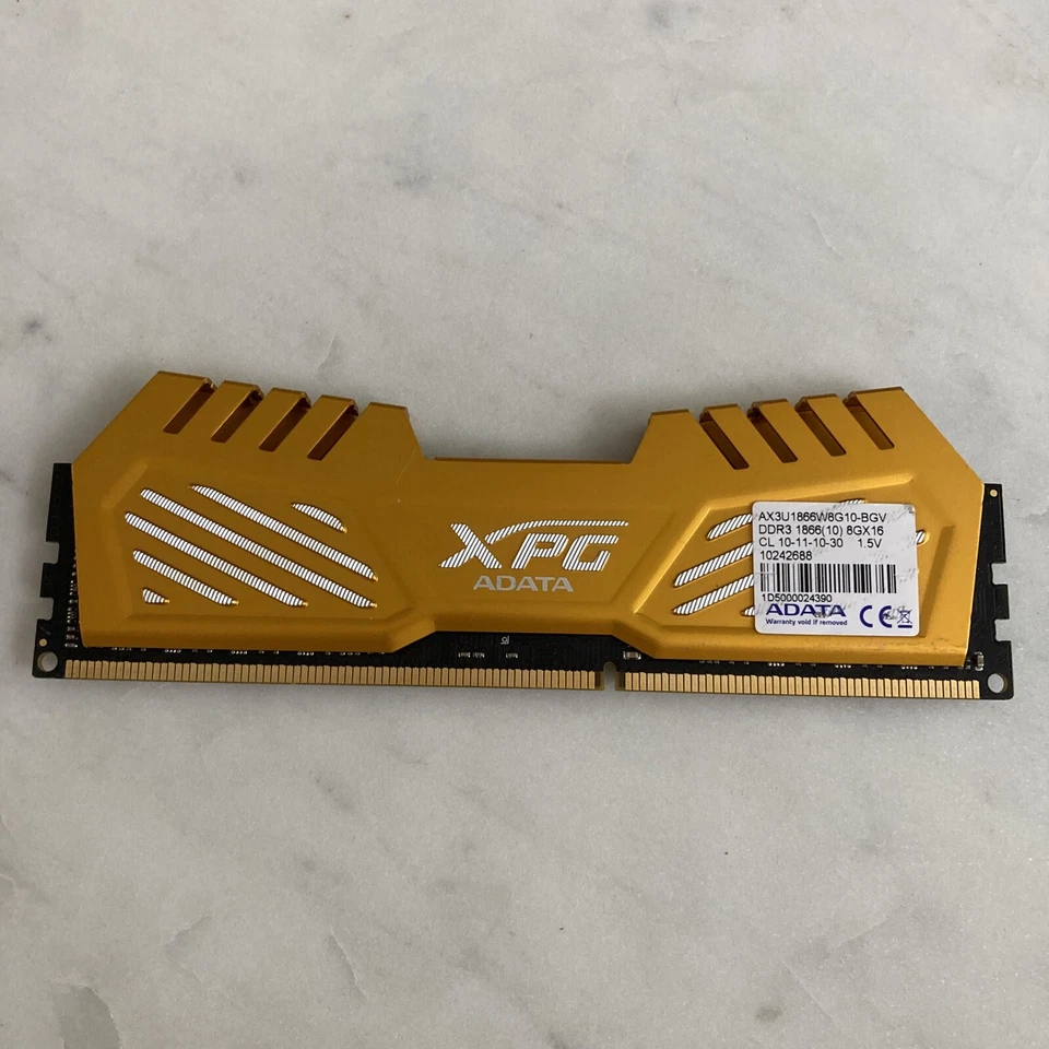 8GB DDR3 1866MHz PC3-14900 UDIMM ADATA XPG Desktop Memory AX3U1866W8G10-BGV - Image 1 of 3