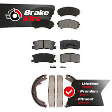 Front Rear Semi-Metallic Brake Pads And Parking Shoes Kit For