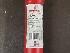 GALAXY H150018 1-1/2" X 18" STRAIGHT SHANK ROTARY HAMMER DRILL BIT - Picture 1 of 1