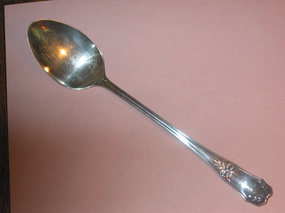 BMS34 ~ Long Handle Serving Spoon ~ Manchester Sterling ~ Engraved Initial B    - Image 1 of 1