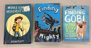 Lot 3 Young Reader Books Finding Mighty Middle School Misadventures Finding Gobi - Picture 1 of 12