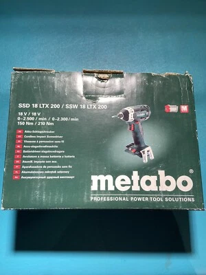 Nuevo atornillador de impacto inalámbrico Metabo SSD 18 LTX 200 (602196850) Foto 1 de 3