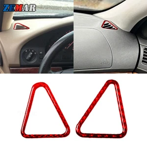Red Carbon Fiber Demist Air Vent Interior Sticker Trim For BMW 5Series E39 98-03 - Bild 1 von 12