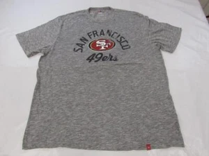 New San Francisco 49ers Mens Size XL Gray Majestic Shirt w/ Distress Print - Picture 1 of 3