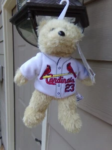 St. Louis Cardinals MLB Licenced 8" Plush David Freese Bear by Forever NWT $11 - Picture 1 of 11