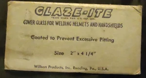 Casco de soldadura Glaze-Ite de colección lente de vidrio 2"x4,1/4" Wilson Products, Inc. lectura - Imagen 1 de 5