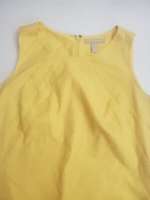 Banana Republic Women's Sleeveless Zip Up Dress, Yellow, 4 - Image 1 of 4