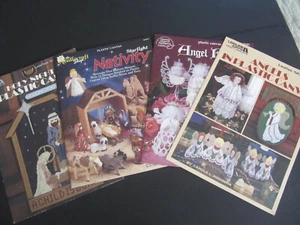 Plastic Canvas Starlight Nativity Angel Patterns The Needlecraft Shop + lot - Picture 1 of 7