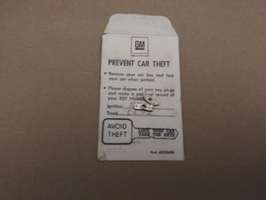 1969 ORIGINAL CHEVROLET/CORVETTE/CHEVELLE/CAMARO/NOVA KEY FOB MANUAL ENVELOPE - Picture 1 of 1