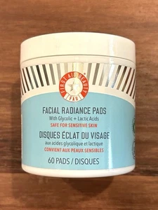 First Aid Beauty FAB - Facial Radiance Pads - 60 Count - Glycolic + Lactic Acid - Picture 1 of 3