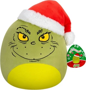 Squishmallows Natale Grinch con Cappello di Natale 25 cm - Jazwares SQGR00021 - Foto 1 di 1