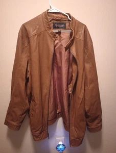 Men's Round Tree and Yorke Bomber Jacket Size 2XT Full Zip Pockets Brown - Picture 1 of 3