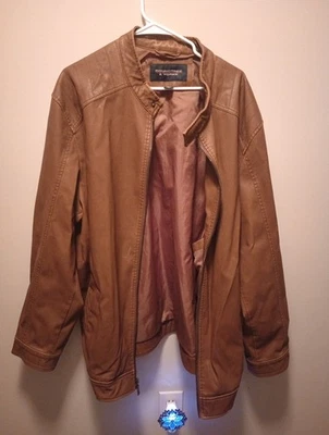 Men's Round Tree and Yorke Bomber Jacket Size 2XT Full Zip Pockets Brown - Image 1 of 3