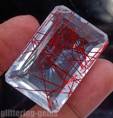 Top Quality Rutilated Quartz Certified 140.25 Ct Emerald Cut Bi-Color Gems 5ADX - Image 1 of 4