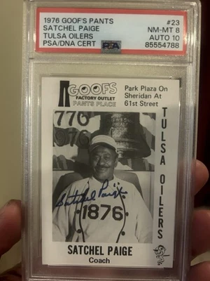 Bolso Goof’s Pants 1976 Paige Tulsa Oilers #23 firmado PSA 8 automático 10 bajo pop Foto 1 de 2