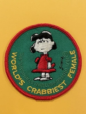 Vintage 1970’s Peanuts Lucy Patch World Crabbiest Female Rare Great Condition - Image 1 of 3