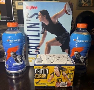 2024/25 Caitlin Clark Crunch Time Cereal, Gatorade & Panini Karten Konvolut HY VEE - Bild 1 von 4