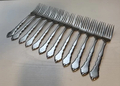 Oneida Community SATINIQUE Dinner Forks 7 3/8" Stainless - Set of 12 - Image 1 of 4