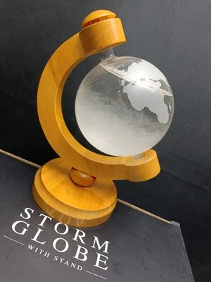 Globus Glas Sturmflasche Wetterstation Prognostiker Wettervorhersagestation - Bild 1 von 4