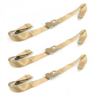 Kit de cinturón de seguridad Chevy S10 Blazer 1982 - 1994 estándar 2pt bronceado banco de regazo - 3 cinturones  Foto 1 de 4