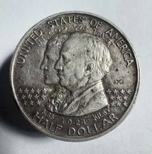 1921 Alabama 2x2 Commemorative Silver Half Dollar -0723 - Picture 1 of 2