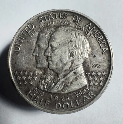 1921 Alabama 2x2 Commemorative Silver Half Dollar -0723 - Image 1 of 2