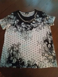 Damen T Shirt Schwarz weiß  - Bild 1 von 3