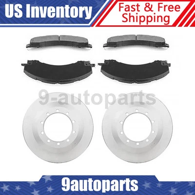 Rotores de freno traseros y pastillas de freno para Dodge Ram 5500 2008 2009 2010 Foto 1 de 4